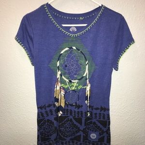 Royal blue dream catcher Double D tee